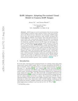 RAW-Adapter: Adapting Pre-trained Visual Model to Camera RAW Images