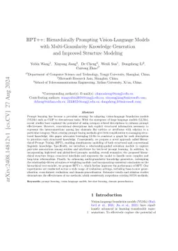 HPT++: Hierarchically Prompting Vision-Language Models with
  Multi-Granularity Knowledge Generation and Improved Structure Modeling