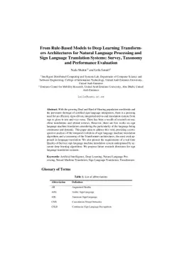 From Rule-Based Models to Deep Learning Transformers Architectures for
  Natural Language Processing and Sign Language Translation Systems: Survey,
  Taxonomy and Performance Evaluation