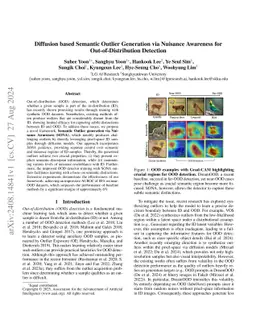 Diffusion based Semantic Outlier Generation via Nuisance Awareness for Out-of-Distribution Detection