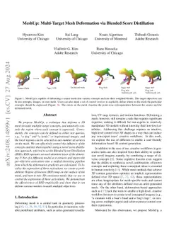 MeshUp: Multi-Target Mesh Deformation via Blended Score Distillation