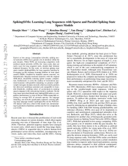 SpikingSSMs: Learning Long Sequences with Sparse and Parallel Spiking
  State Space Models