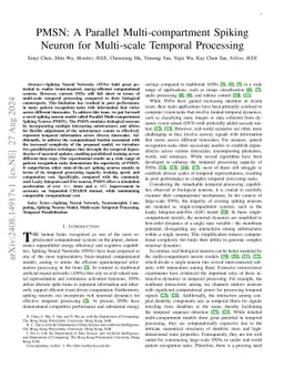 PMSN: A Parallel Multi-compartment Spiking Neuron for Multi-scale
  Temporal Processing