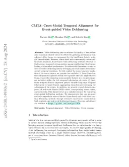 CMTA: Cross-Modal Temporal Alignment for Event-guided Video Deblurring