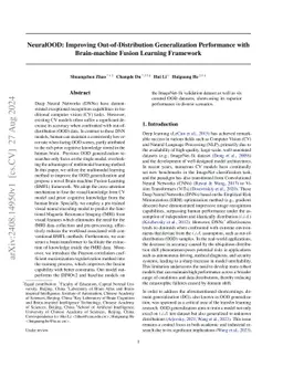 NeuralOOD: Improving Out-of-Distribution Generalization Performance with
  Brain-machine Fusion Learning Framework