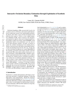 Interactive Occlusion Boundary Estimation through Exploitation of Synthetic Data