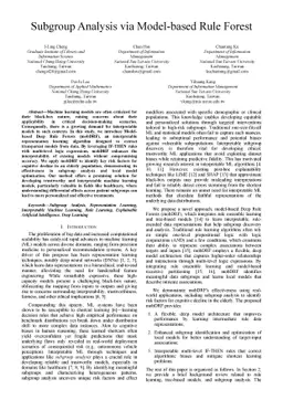 Subgroup Analysis via Model-based Rule Forest