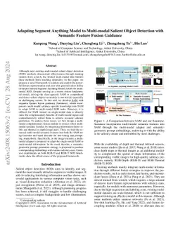Adapting Segment Anything Model to Multi-modal Salient Object Detection
  with Semantic Feature Fusion Guidance