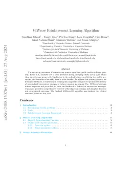 MiWaves Reinforcement Learning Algorithm