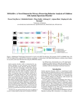 MMASD+: A Novel Dataset for Privacy-Preserving Behavior Analysis of
  Children with Autism Spectrum Disorder