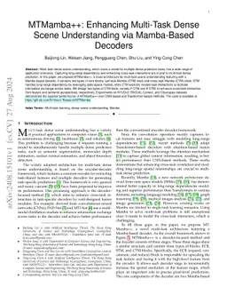 MTMamba++: Enhancing Multi-Task Dense Scene Understanding via Mamba-Based Decoders