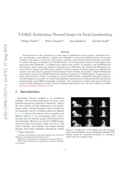 T-FAKE: Synthesizing Thermal Images for Facial Landmarking