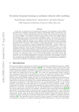 On latent dynamics learning in nonlinear reduced order modeling