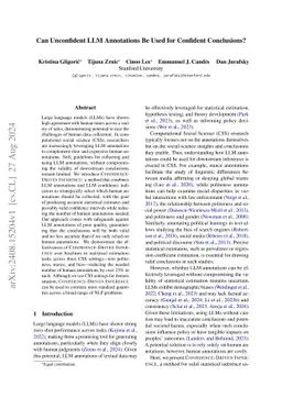 Can Unconfident LLM Annotations Be Used for Confident Conclusions?
