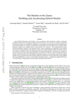 The Mamba in the Llama: Distilling and Accelerating Hybrid Models