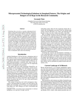 Misrepresented Technological Solutions in Imagined Futures: The Origins
  and Dangers of AI Hype in the Research Community