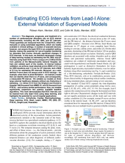 Estimating ECG Intervals from Lead-I Alone: External Validation of
  Supervised Models