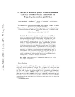 RGDA-DDI: Residual graph attention network and dual-attention based
  framework for drug-drug interaction prediction