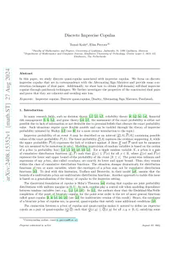 Discrete Imprecise Copulas