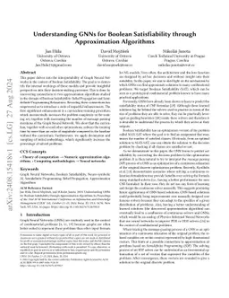 Understanding GNNs for Boolean Satisfiability through Approximation
  Algorithms