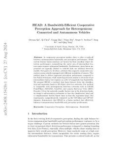 HEAD: A Bandwidth-Efficient Cooperative Perception Approach for
  Heterogeneous Connected and Autonomous Vehicles