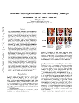 Hand1000: Generating Realistic Hands from Text with Only 1,000 Images