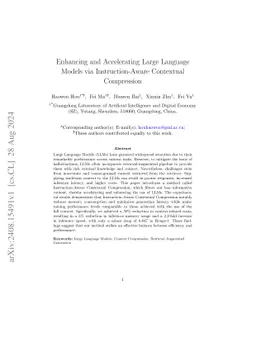 Enhancing and Accelerating Large Language Models via Instruction-Aware
  Contextual Compression