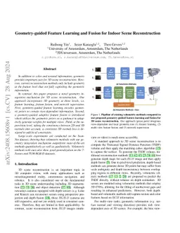 Geometry-guided Feature Learning and Fusion for Indoor Scene
  Reconstruction