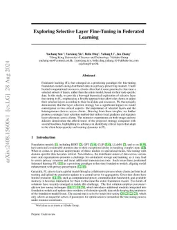 Exploring Selective Layer Fine-Tuning in Federated Learning