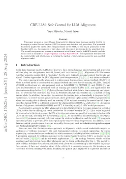 CBF-LLM: Safe Control for LLM Alignment