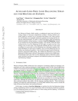 Auxiliary-Loss-Free Load Balancing Strategy for Mixture-of-Experts