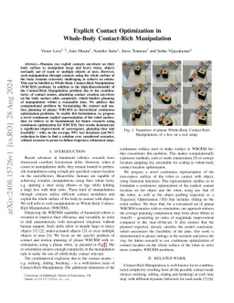 Explicit Contact Optimization in Whole-Body Contact-Rich Manipulation