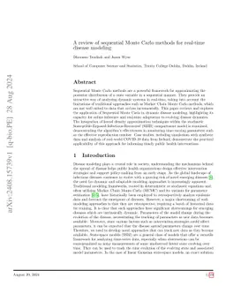 A review of sequential Monte Carlo methods for real-time disease
  modeling