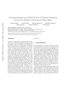 Conceptual Design on the Field of View of Celestial Navigation Systems
  for Maritime Autonomous Surface Ships