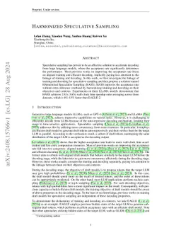 Learning Harmonized Representations for Speculative Sampling