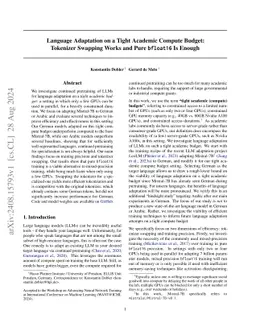 Language Adaptation on a Tight Academic Compute Budget: Tokenizer
  Swapping Works and Pure bfloat16 Is Enough