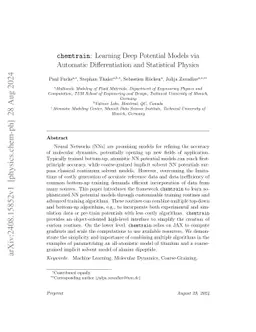 chemtrain: Learning Deep Potential Models via Automatic Differentiation and Statistical Physics
