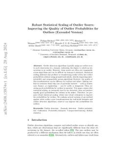 Robust Statistical Scaling of Outlier Scores: Improving the Quality of
  Outlier Probabilities for Outliers (Extended Version)