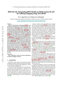 BIM-SLAM: Integrating BIM Models in Multi-session SLAM for Lifelong
  Mapping using 3D LiDAR