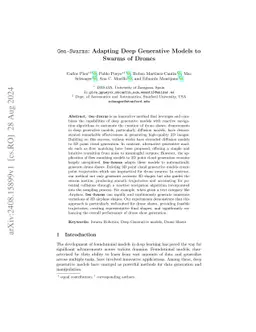 Gen-Swarms: Adapting Deep Generative Models to Swarms of Drones