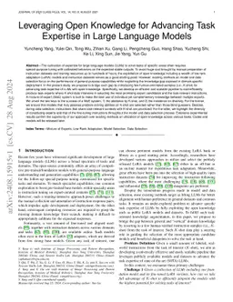 Leveraging Open Knowledge for Advancing Task Expertise in Large Language
  Models