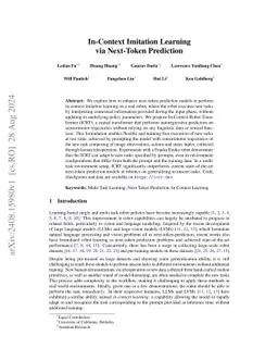 In-Context Imitation Learning via Next-Token Prediction