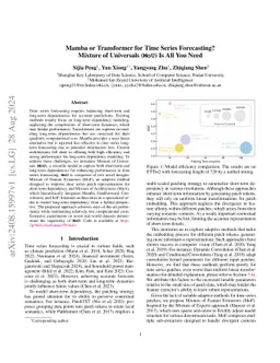 Mamba or Transformer for Time Series Forecasting? Mixture of Universals
  (MoU) Is All You Need