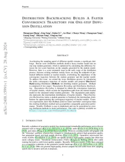 Distribution Backtracking Builds A Faster Convergence Trajectory for Diffusion Distillation