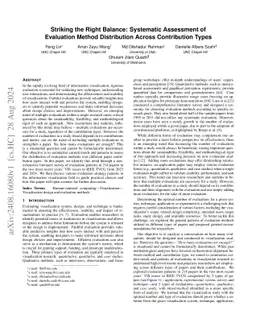 Striking the Right Balance: Systematic Assessment of Evaluation Method
  Distribution Across Contribution Types