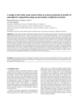 A nudge to the truth: atom conservation as a hard constraint in models
  of atmospheric composition using an uncertainty-weighted correction