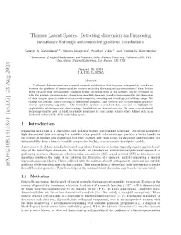 Thinner Latent Spaces: Detecting Dimension and Imposing Invariance with Conformal Autoencoders
