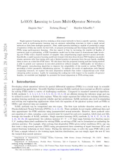 LeMON: Learning to Learn Multi-Operator Networks