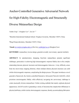 Anchor-Controlled Generative Adversarial Network for High-Fidelity
  Electromagnetic and Structurally Diverse Metasurface Design