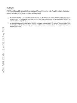 PSE-Net: Channel Pruning for Convolutional Neural Networks with
  Parallel-subnets Estimator